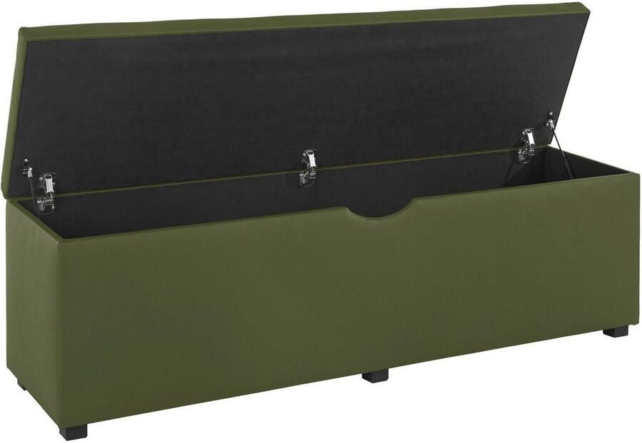 Places of Style Hockerbank Checked met bergruimte breedte 120 cm en 160 cm als bedbank te gebruiken