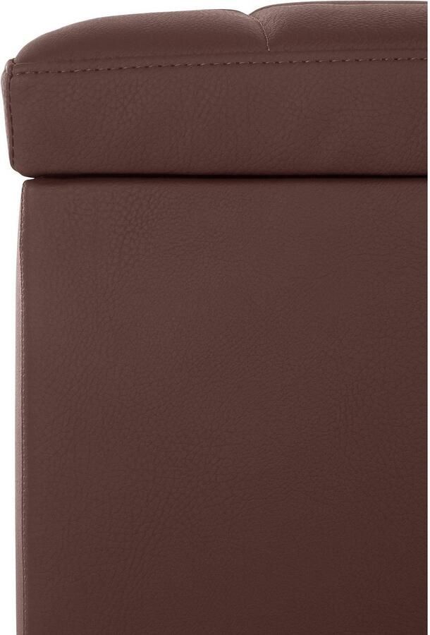 Places of Style Hockerbank Checked met bergruimte breedte 120 cm en 160 cm als bedbank te gebruiken