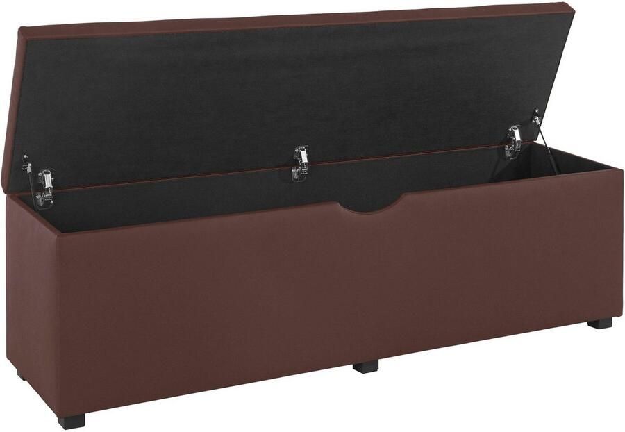 Places of Style Hockerbank Checked met bergruimte breedte 120 cm en 160 cm als bedbank te gebruiken