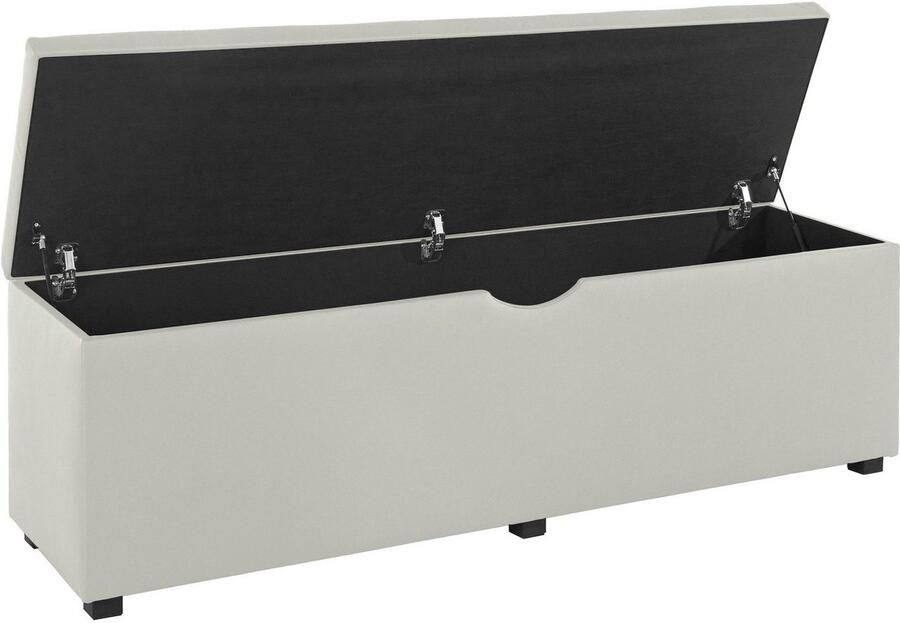 Places of Style Hockerbank Checked met bergruimte breedte 120 cm en 160 cm als bedbank te gebruiken