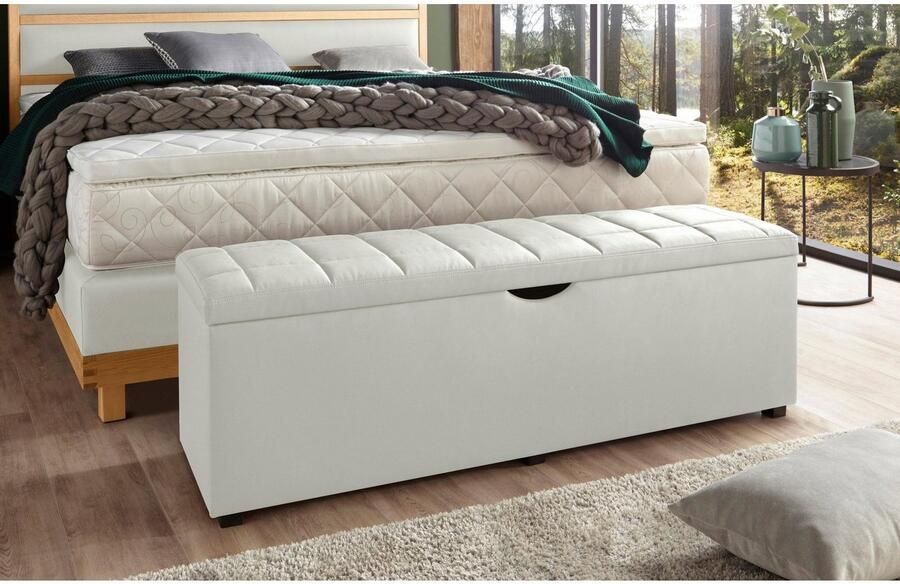 Places of Style Hockerbank Checked met bergruimte breedte 120 cm en 160 cm als bedbank te gebruiken - Foto 3