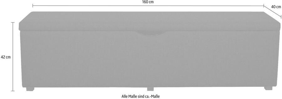 Places of Style Hockerbank Standaard Breedte 120 cm of 160 cm ook als garderobebank of bedbank - Foto 4