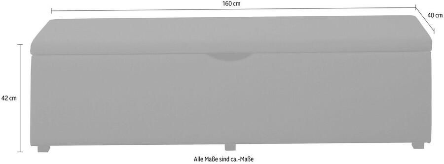 Places of Style Hockerbank Standaard Breedte 120 cm of 160 cm ook als garderobebank of bedbank - Foto 3