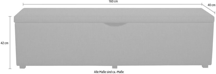 Places of Style Hockerbank Standaard Breedte 120 cm of 160 cm ook als garderobebank of bedbank - Foto 2