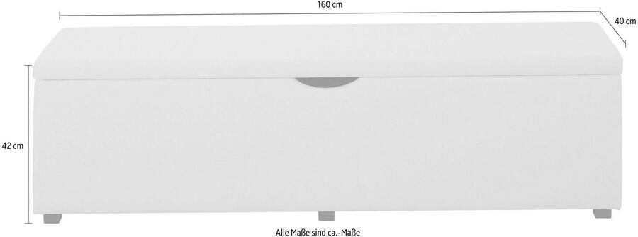 Places of Style Hockerbank Standaard Breedte 120 cm of 160 cm ook als garderobebank of bedbank - Foto 3