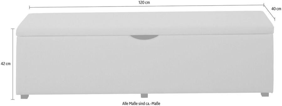 Places of Style Hockerbank Standaard Breedte 120 cm of 160 cm ook als garderobebank of bedbank - Foto 3