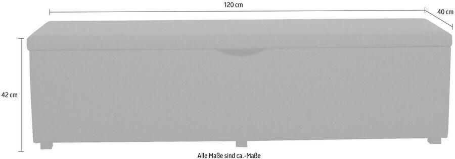 Places of Style Hockerbank Standaard Breedte 120 cm of 160 cm ook als garderobebank of bedbank - Foto 5