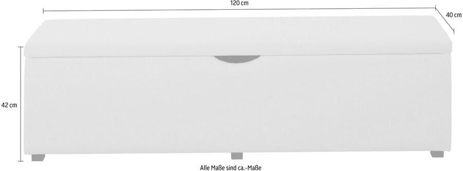 Places of Style Hockerbank Standaard Breedte 120 cm of 160 cm ook als garderobebank of bedbank - Foto 5