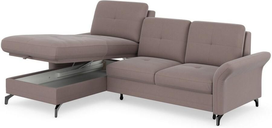 Places of Style Hoekbank Calando L-vorm naar keuze met slaapfunctie bedkist en armleuning - Foto 7