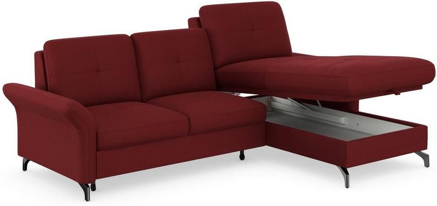 Places of Style Hoekbank Calando L-vorm naar keuze met slaapfunctie bedkist en armleuning - Foto 7