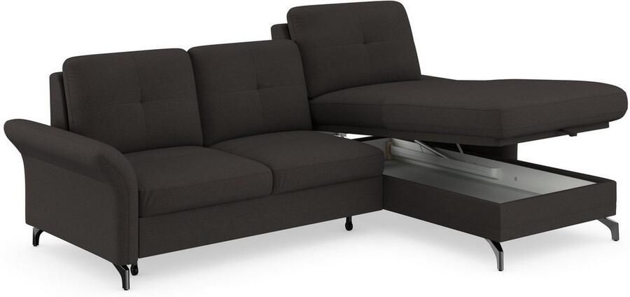 Places of Style Hoekbank Calando L-vorm naar keuze met slaapfunctie bedkist en armleuning - Foto 6