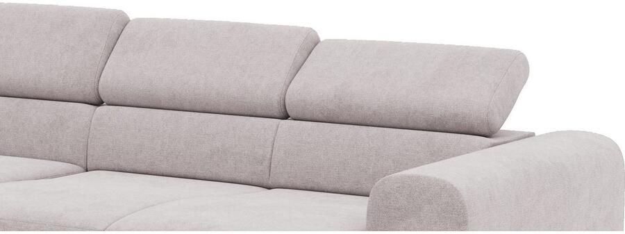 Places of Style Hoekbank Carlo L-vorm met hoofdeinde-verstelling & houten frame-look optionele relaxfunctie - Foto 7