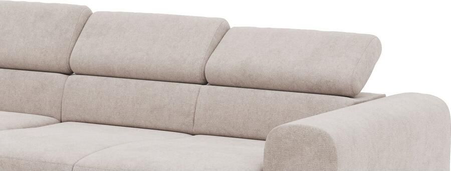 Places of Style Hoekbank Carlo L-vorm met hoofdeinde-verstelling & houten frame-look optionele relaxfunctie - Foto 6