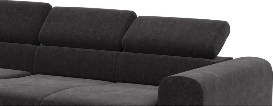 Places of Style Hoekbank Carlo L-vorm met hoofdeinde-verstelling & houten frame-look optionele relaxfunctie - Foto 7