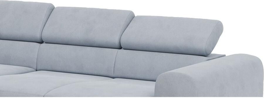 Places of Style Hoekbank Carlo L-vorm met hoofdeinde-verstelling & houten frame-look optionele relaxfunctie - Foto 7