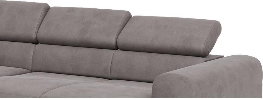 Places of Style Hoekbank Carlo L-vorm met hoofdeinde-verstelling & houten frame-look optionele relaxfunctie - Foto 7