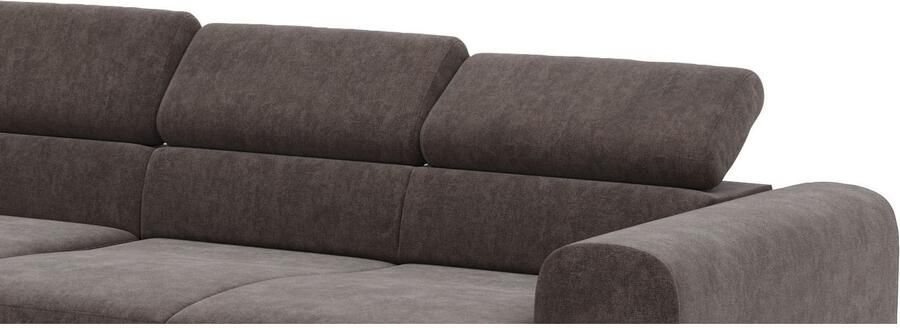 Places of Style Hoekbank Carlo L-vorm met hoofdeinde-verstelling & houten frame-look optionele relaxfunctie - Foto 9