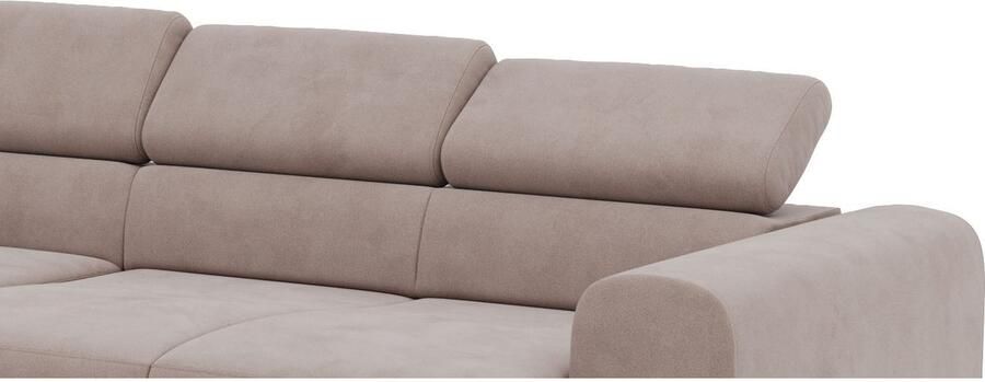 Places of Style Hoekbank Carlo L-vorm met hoofdeinde-verstelling & houten frame-look optionele relaxfunctie - Foto 7