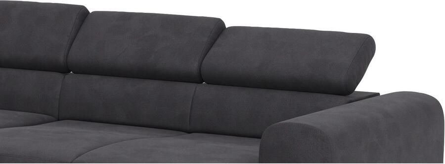 Places of Style Hoekbank Carlo L-vorm met hoofdeinde-verstelling & houten frame-look optionele relaxfunctie - Foto 7