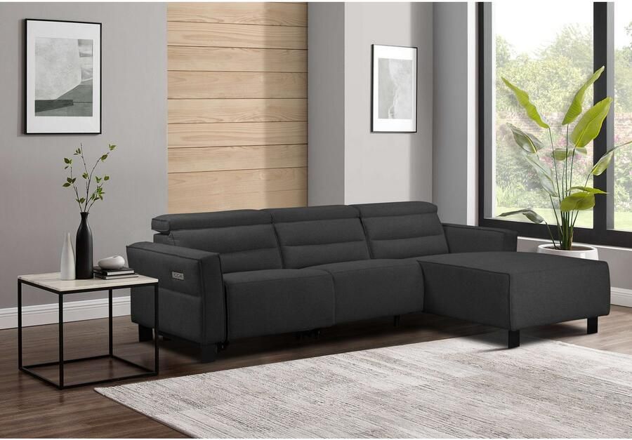 Home affaire Hoekbank Carpari L-vorm 263 cm handmatige of elektrische relaxfunctie - Foto 4