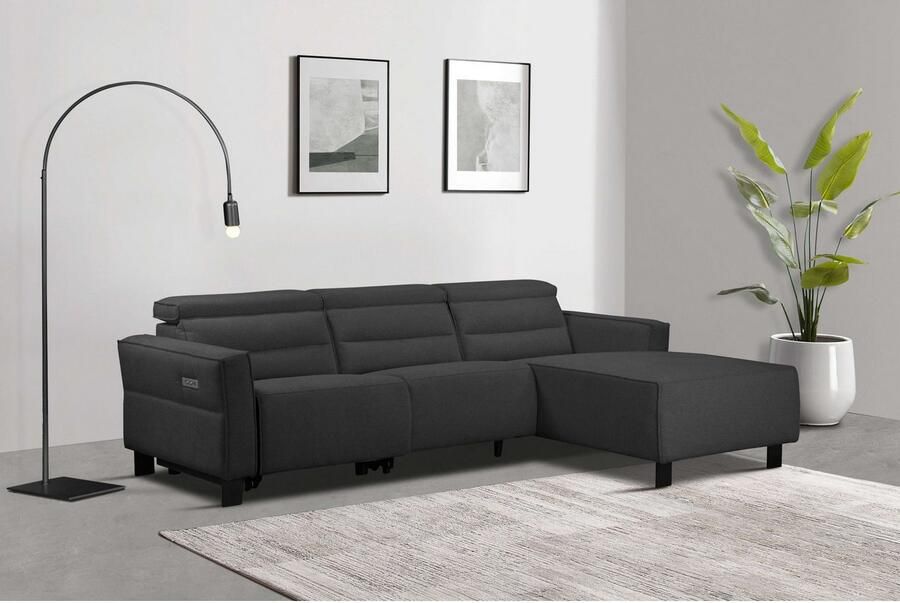 Home affaire Hoekbank Carpari L-vorm 263 cm handmatige of elektrische relaxfunctie - Foto 5