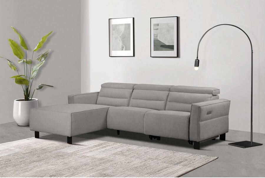 Home affaire Hoekbank Carpari L-vorm 263 cm handmatige of elektrische relaxfunctie - Foto 5