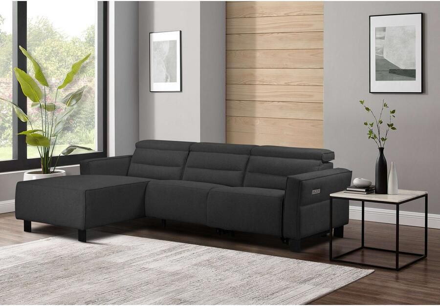 Home affaire Hoekbank Carpari L-vorm 263 cm handmatige of elektrische relaxfunctie - Foto 5