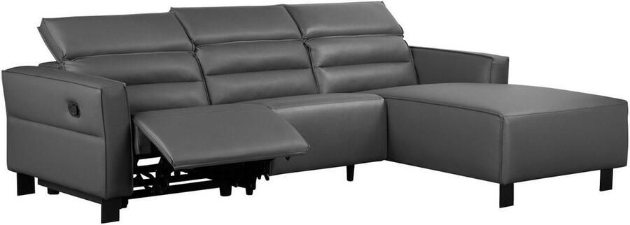 Home affaire Hoekbank Carpari L-vorm 263 cm handmatige of elektrische relaxfunctie