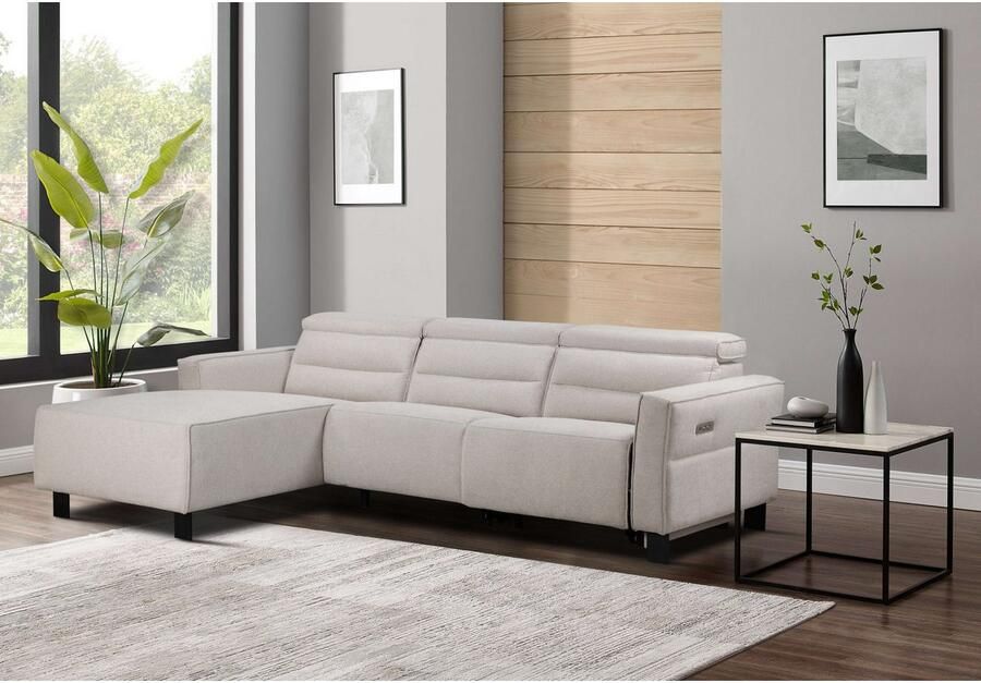Home affaire Hoekbank Carpari L-vorm 263 cm handmatige of elektrische relaxfunctie - Foto 4