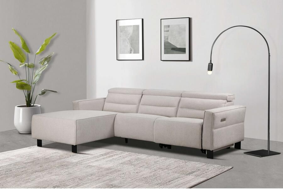 Home affaire Hoekbank Carpari L-vorm 263 cm handmatige of elektrische relaxfunctie - Foto 6