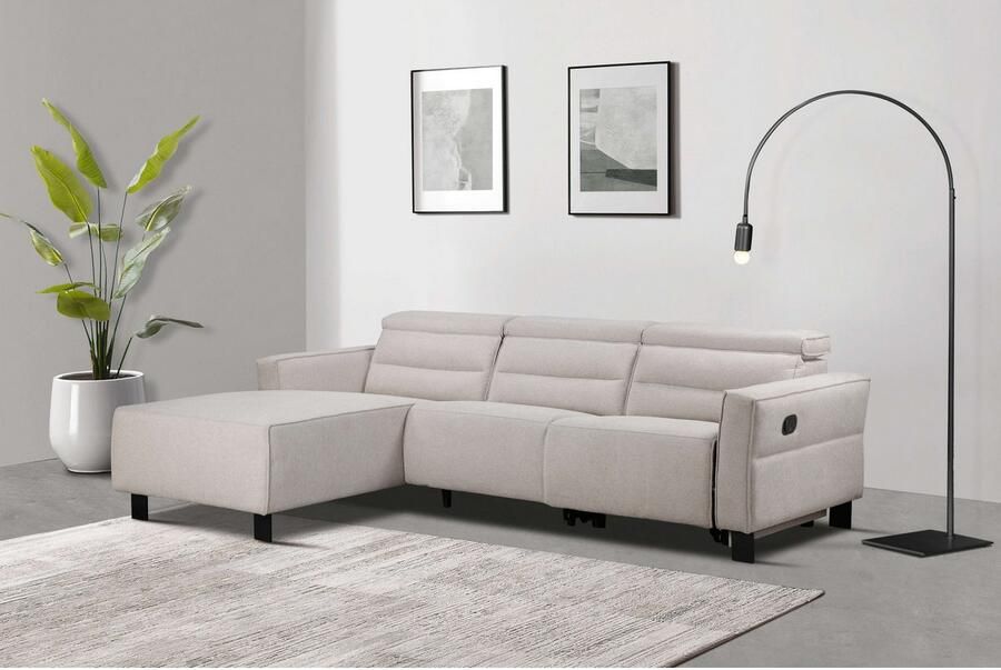 Home affaire Hoekbank Carpari L-vorm 263 cm handmatige of elektrische relaxfunctie - Foto 6