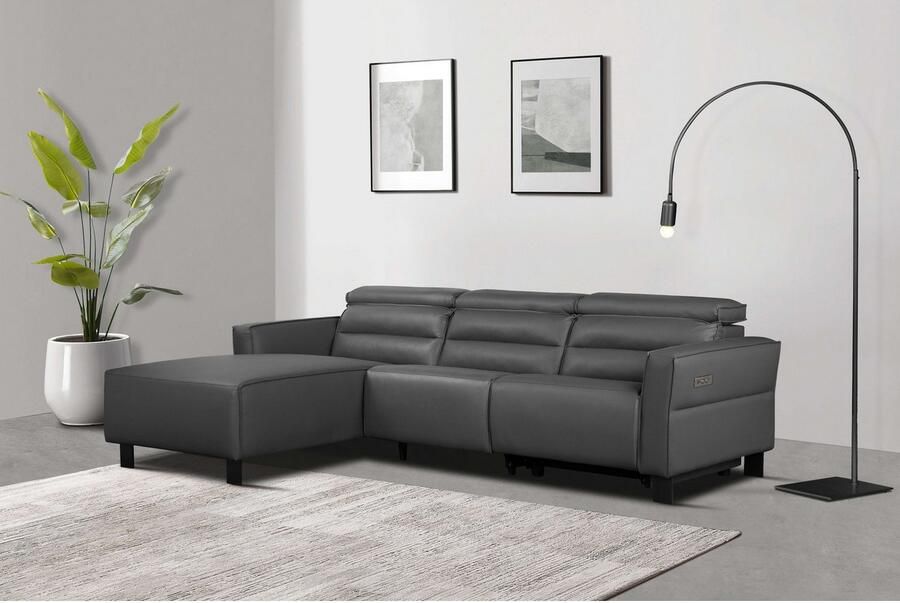 Home affaire Hoekbank Carpari L-vorm 263 cm handmatige of elektrische relaxfunctie - Foto 6