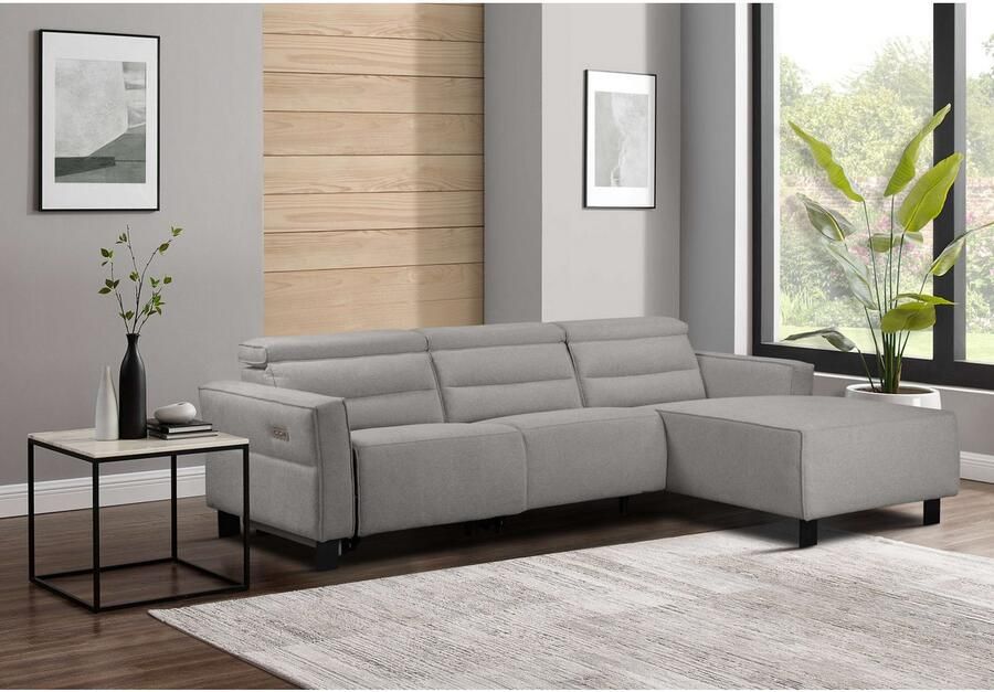 Home affaire Hoekbank Carpari L-vorm 263 cm handmatige of elektrische relaxfunctie - Foto 4