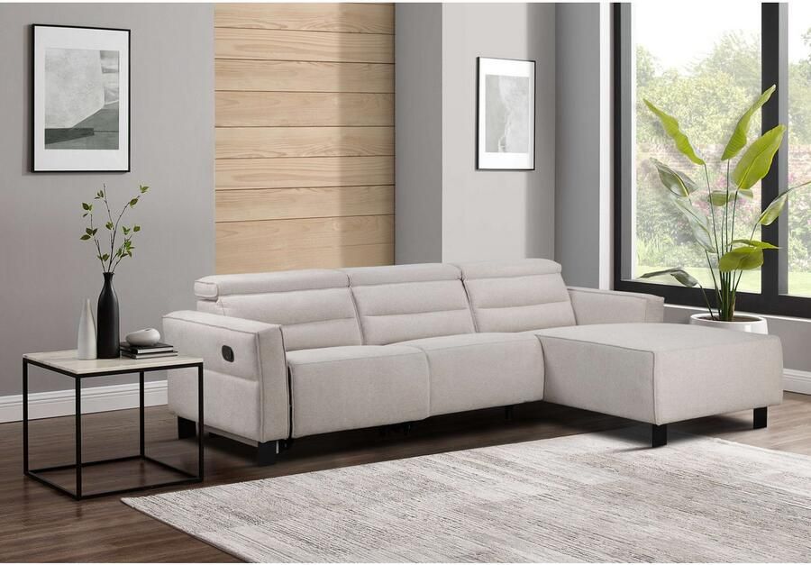 Home affaire Hoekbank Carpari L-vorm 263 cm handmatige of elektrische relaxfunctie - Foto 4