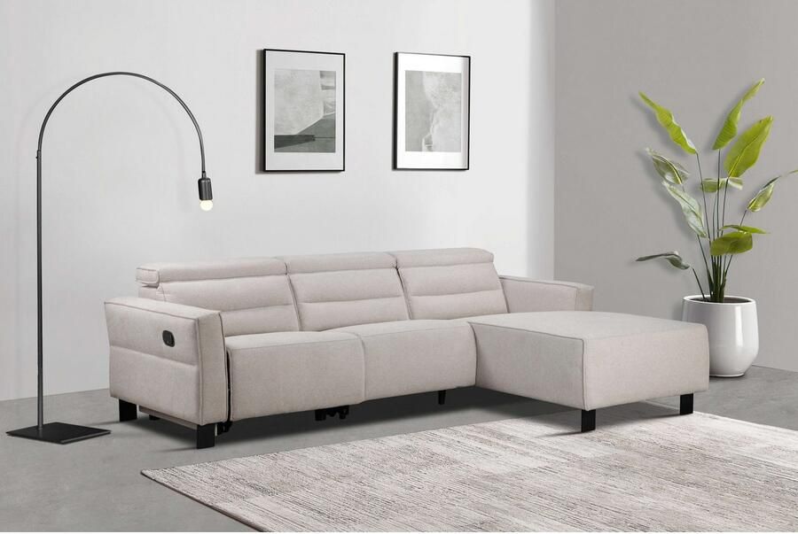 Home affaire Hoekbank Carpari L-vorm 263 cm handmatige of elektrische relaxfunctie - Foto 6