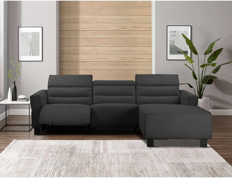 Home affaire Hoekbank Carpari L-vorm 263 cm handmatige of elektrische relaxfunctie - Foto 3