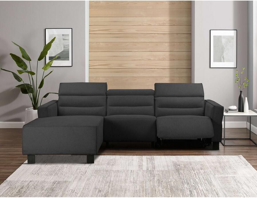 Home affaire Hoekbank Carpari L-vorm 263 cm handmatige of elektrische relaxfunctie - Foto 4