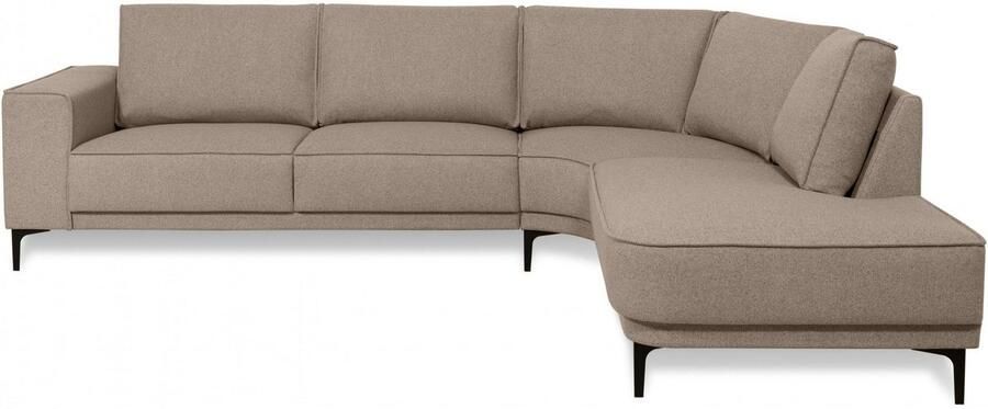 Places of Style Hoekbank CASINA met ronde ottoman poef voetenbank in een zachte chenille stof - Foto 6