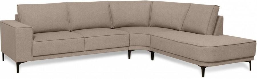 Places of Style Hoekbank CASINA met ronde ottoman poef voetenbank in een zachte chenille stof - Foto 9