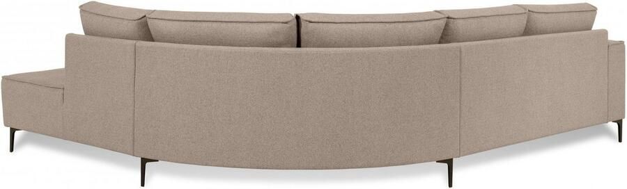 Places of Style Hoekbank CASINA met ronde ottoman poef voetenbank in een zachte chenille stof - Foto 10