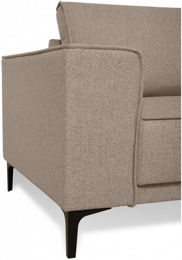 Places of Style Hoekbank CASINA met ronde ottoman poef voetenbank in een zachte chenille stof - Foto 3