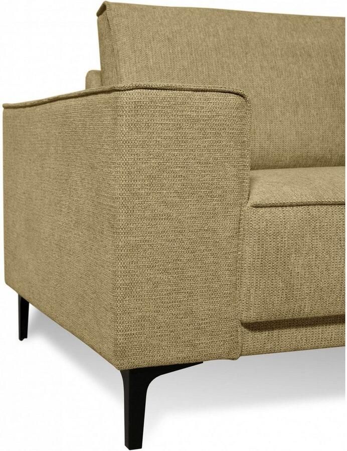 Places of Style Hoekbank CASINA met ronde ottoman poef voetenbank in een zachte chenille stof - Foto 2