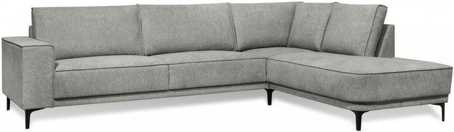 Places of Style Hoekbank CASINA met ronde ottoman poef voetenbank in een zachte chenille stof - Foto 8