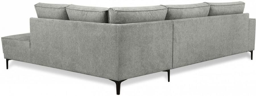 Places of Style Hoekbank CASINA met ronde ottoman poef voetenbank in een zachte chenille stof - Foto 6