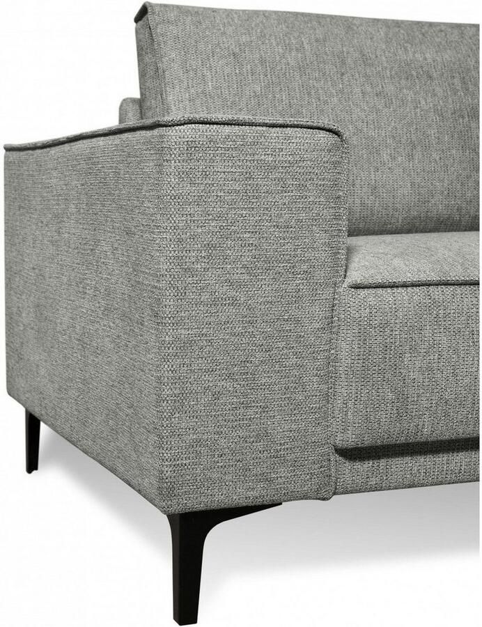 Places of Style Hoekbank CASINA met ronde ottoman poef voetenbank in een zachte chenille stof - Foto 2