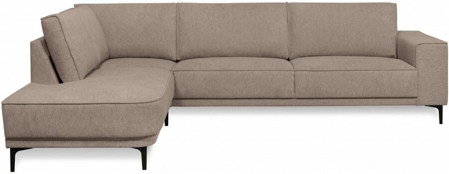 Places of Style Hoekbank CASINA met ronde ottoman poef voetenbank in een zachte chenille stof - Foto 5