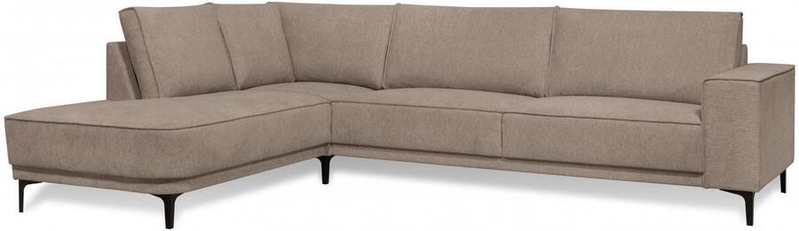 Places of Style Hoekbank CASINA met ronde ottoman poef voetenbank in een zachte chenille stof - Foto 8