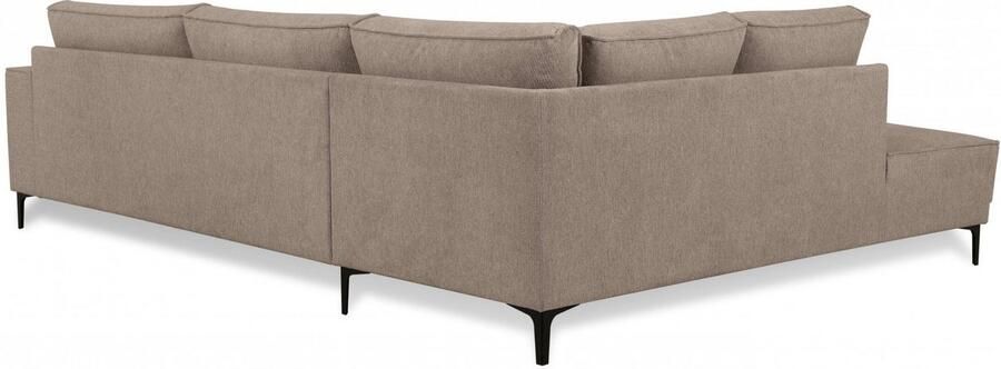 Places of Style Hoekbank CASINA met ronde ottoman poef voetenbank in een zachte chenille stof - Foto 6