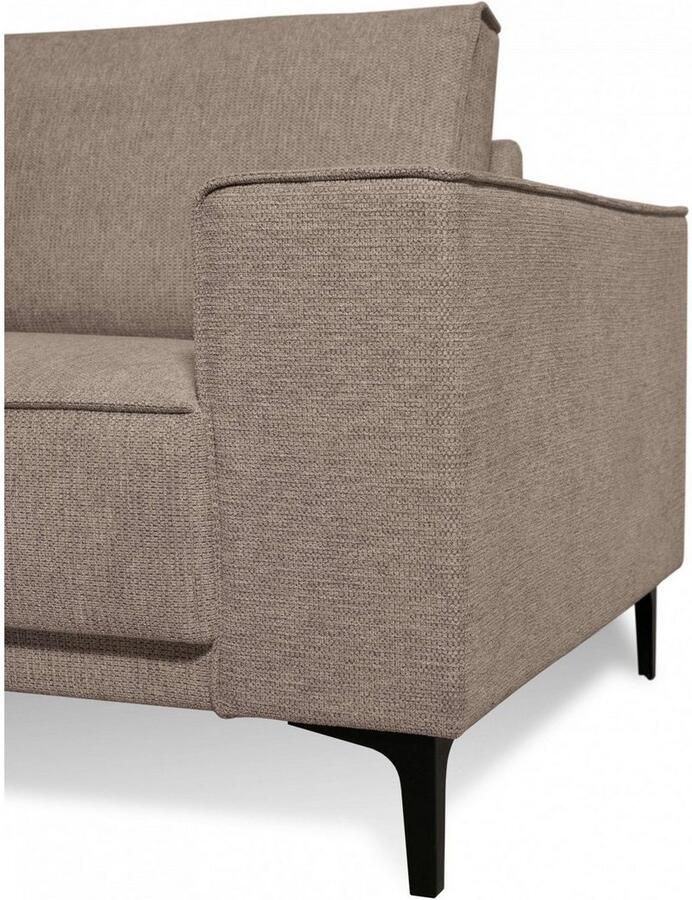 Places of Style Hoekbank CASINA met ronde ottoman poef voetenbank in een zachte chenille stof - Foto 2