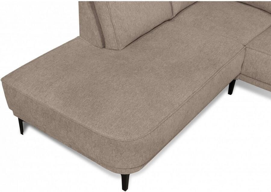 Places of Style Hoekbank CASINA met ronde ottoman poef voetenbank in een zachte chenille stof - Foto 3